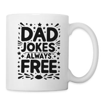 Papa-Witze immer kostenlos - Tasse - Weiß - Rechts