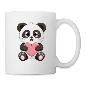 Baby Panda mit Herz - Tasse - Weiß - Rechts