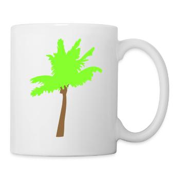 Palm Tree Island Tree Plage Vacances Noix de Mer Cool - Mug blanc - blanc - Droite