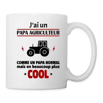 J'ai un papa agriculteur, agriculture, tracteur - Mug blanc - blanc - Droite