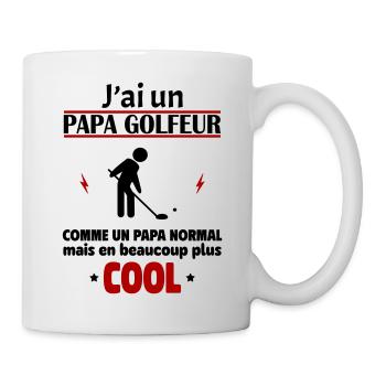 J'ai un papa golfeur, cadeau naissance, golf - Mug blanc - blanc - Droite