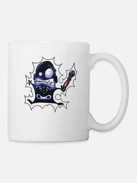 1000 Volt Klau-Klaus - Tasse - Weiß