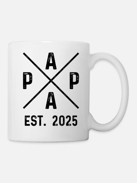 Papa Est. 2025 - Tasse - Weiß