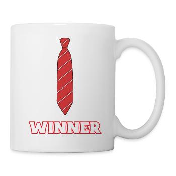 Cravate rouge  - Mug blanc - blanc - Droite