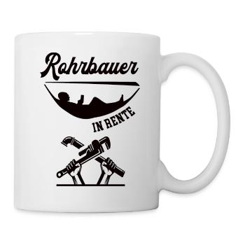 Rohrbauer Rente Rentner Rohrbau Ruhestand Pension - Tasse - Weiß - Rechts