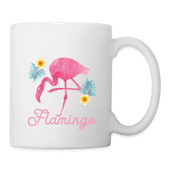 Faites semblant d’être un oiseau rose flamant rose mignon - Mug blanc - blanc - Droite