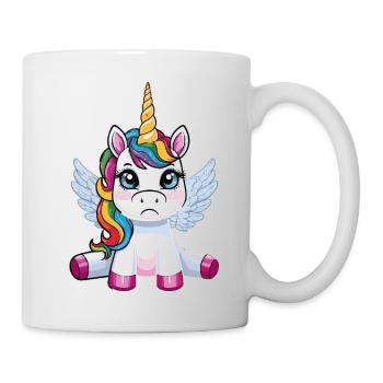 Genervtes Einhorn – Originelles Design für Fantasi - Tasse - Weiß - Rechts