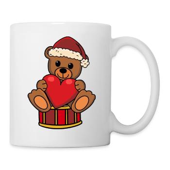 Nounours Père Noël Noël Ours en peluche Père Noël - Mug blanc - blanc - Droite
