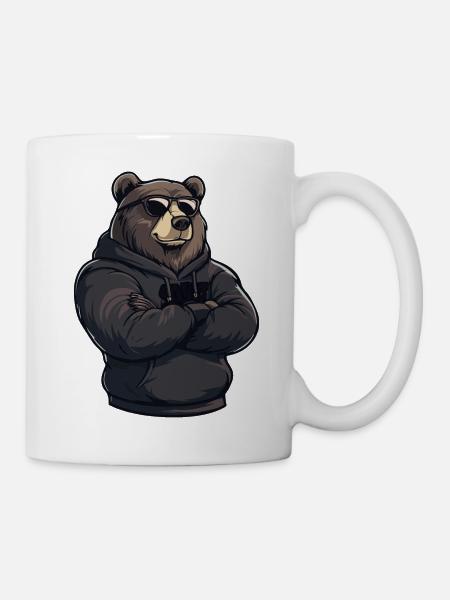 Bär Comic Braunbär - Tasse - Weiß