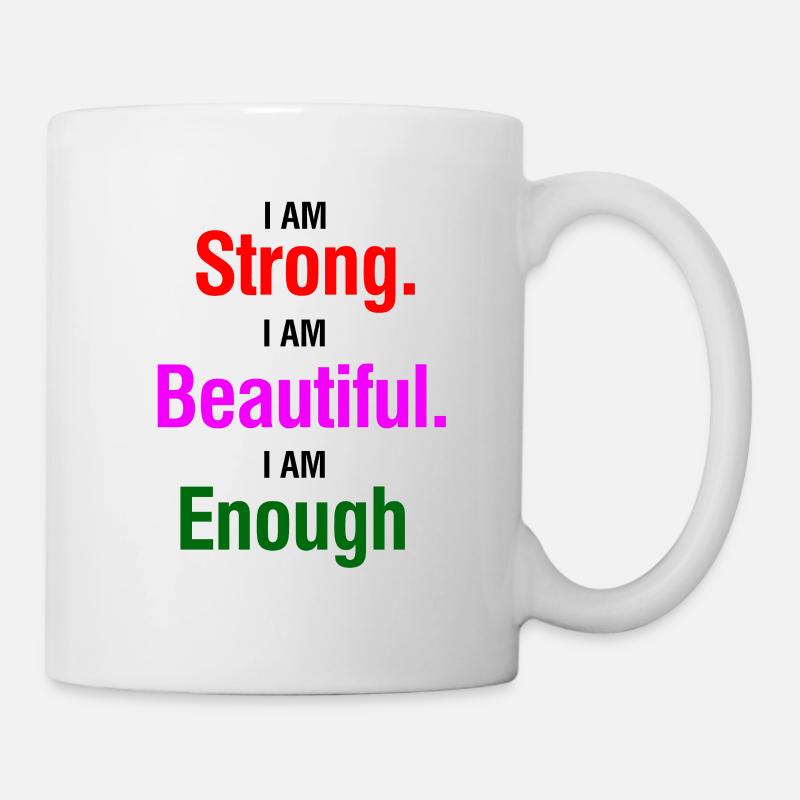 Assez fort Beau - Mug blanc - blanc
