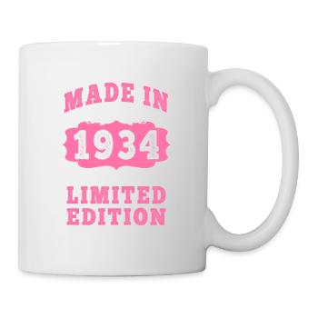 Vintage Né(e) en 1934 made in 1934 91 ans. Art_20 - Mug blanc - blanc - Droite