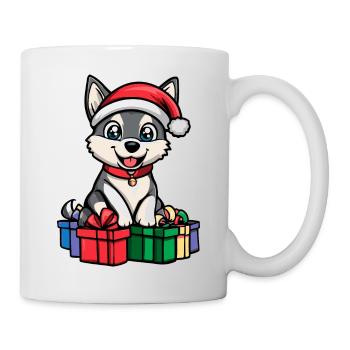 Cadeaux de Noël Husky Dog - Mug blanc - blanc - Droite