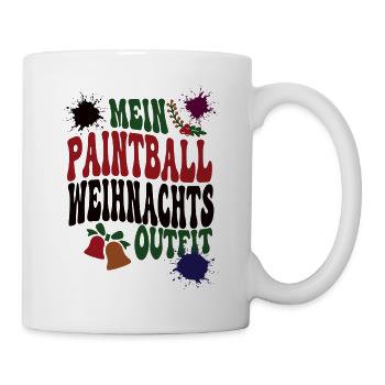 Paintballer Weihnachten Paintballspieler Spieler - Tasse - Weiß - Rechts