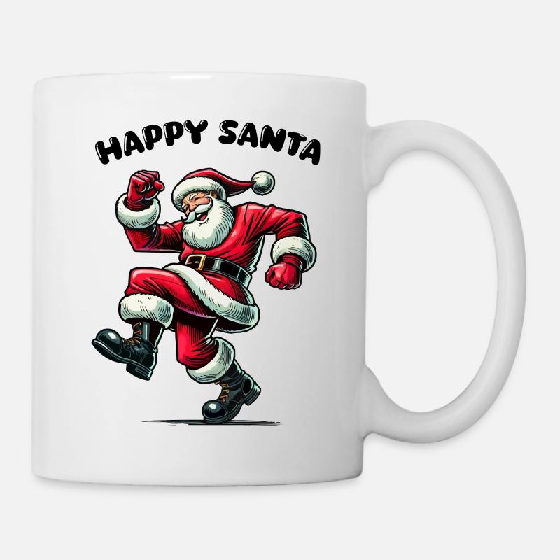 nikolaus happy santa - Tasse - Weiß