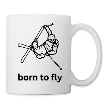 born to fly - Tasse - Weiß - Rechts