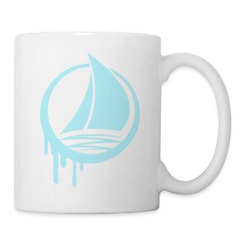 Sailboat Crew Round Logo Drop Graffiti Icon - Mug - white - Right