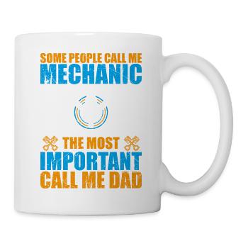Manche Leute nennen mich Mechaniker - Tasse - Weiß - Rechts