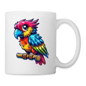 papagei - Tasse - Weiß - Rechts