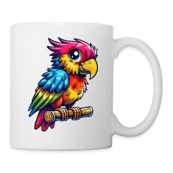 Papagei - Tasse - Weiß - Rechts