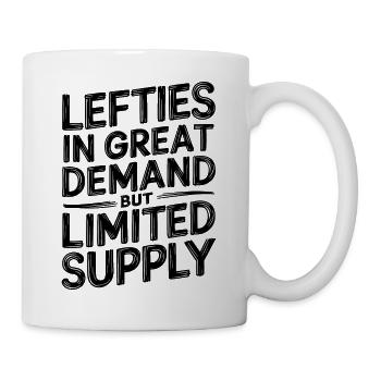 Left-handers with style wanted - Mug - white - Right