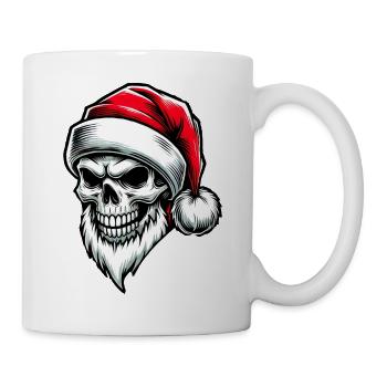 Totenkopf Weihnachten Skull - Tasse - Weiß - Rechts