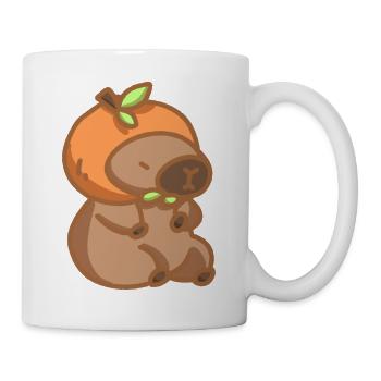 Capibara Orange - Tasse - Weiß - Rechts