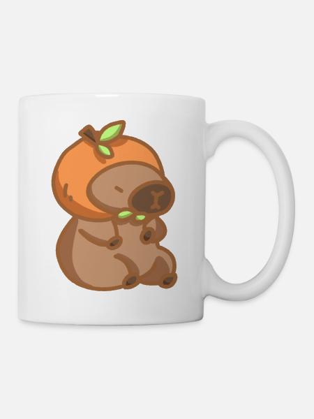 Capibara Orange - Tasse - Weiß