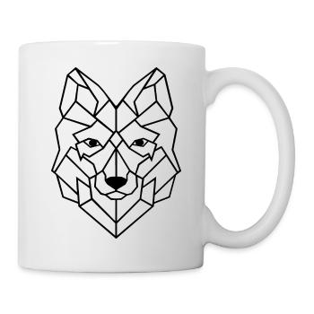 Dog in diamond - look - Mug - white - Right