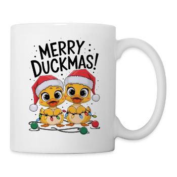 Duck Ducks Christmas Farmer Funny Merry Duckmas - Mug - white - Right
