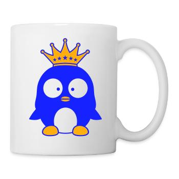 Crown Penguin King Queen Prince Princess Small - Mug - white - Right
