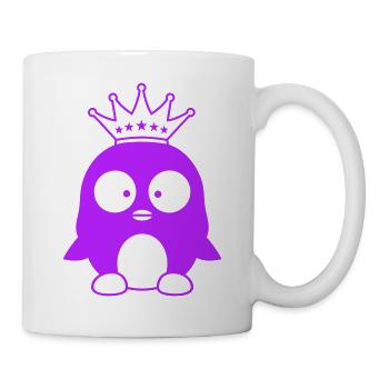 Crown Penguin King Queen Prince Princess Small - Mug - white - Right