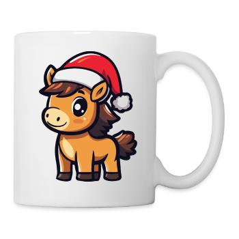 Cheval Noël - Mug blanc - blanc - Droite