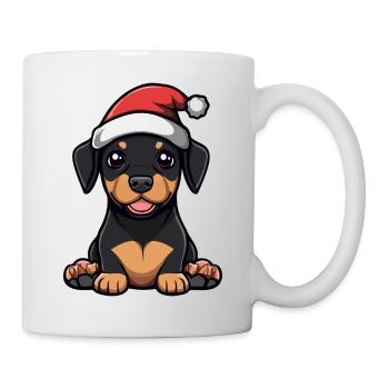Dobermann Hund Weihnachten - Tasse - Weiß - Rechts