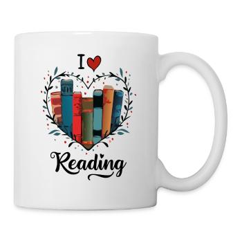 I Love Reading Bookworm Heart - Mug - white - Right