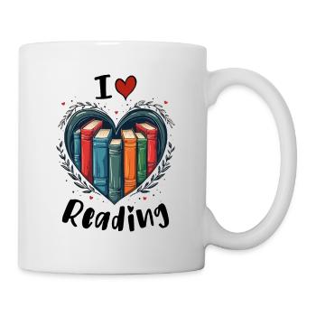 I Love Reading Bookworm Heart - Mug - white - Right