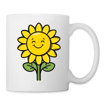 Sweet Sunflower Flowers Summer Comic Style - Mug - white - Right