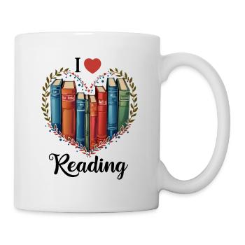 I Love Reading Bookworm Heart - Mug - white - Right