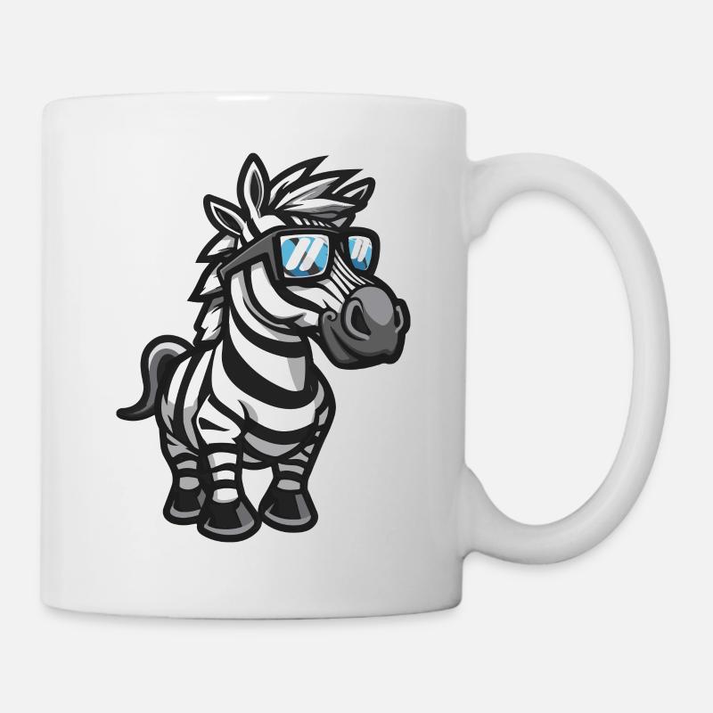 Zebra Comic Cool - Tasse - Weiß