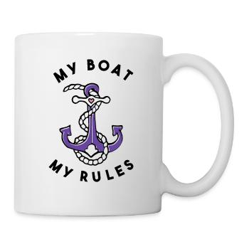 Mon bateau Mes règles Ancre et cordage - Mug blanc - blanc - Droite