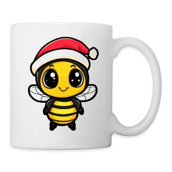 Biene Weihnachten - Tasse - Weiß - Rechts