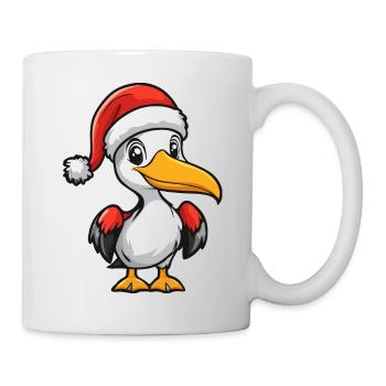 Pelikan Vogel Weihnachten - Tasse - Weiß - Rechts