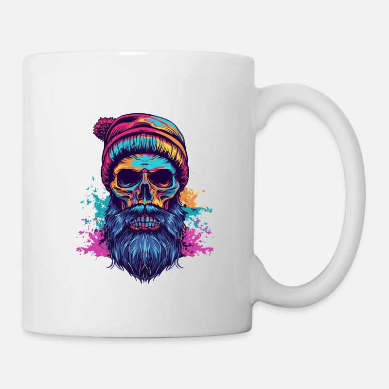 Lumberjack Skull - Mug - white