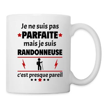 Pas parfaite mais randonneuse, fête des mères,noël - Mug blanc - blanc - Droite