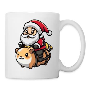 Hamster Père Noël dessin animé - Mug blanc - blanc - Droite