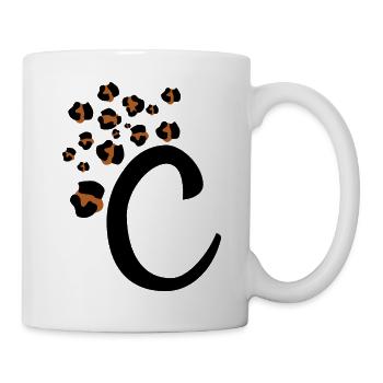 Buchstabe c Leopardenmuster - Tasse - Weiß - Rechts