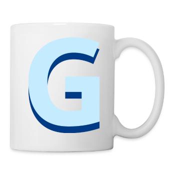 Lettre g bleu pop et moderne - Mug blanc - blanc - Droite