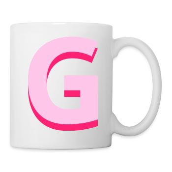 Letter g pink pop and modern - Mug - white - Right