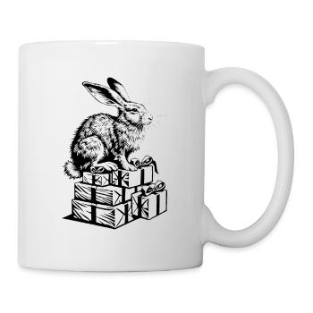 Lapin de Noël - Le lapin de Pâques fête Noël - Mug blanc - blanc - Droite
