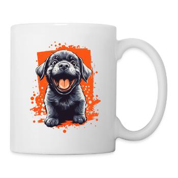 Labrador Welpe lustiger Hund Hunde - Tasse - Weiß - Rechts
