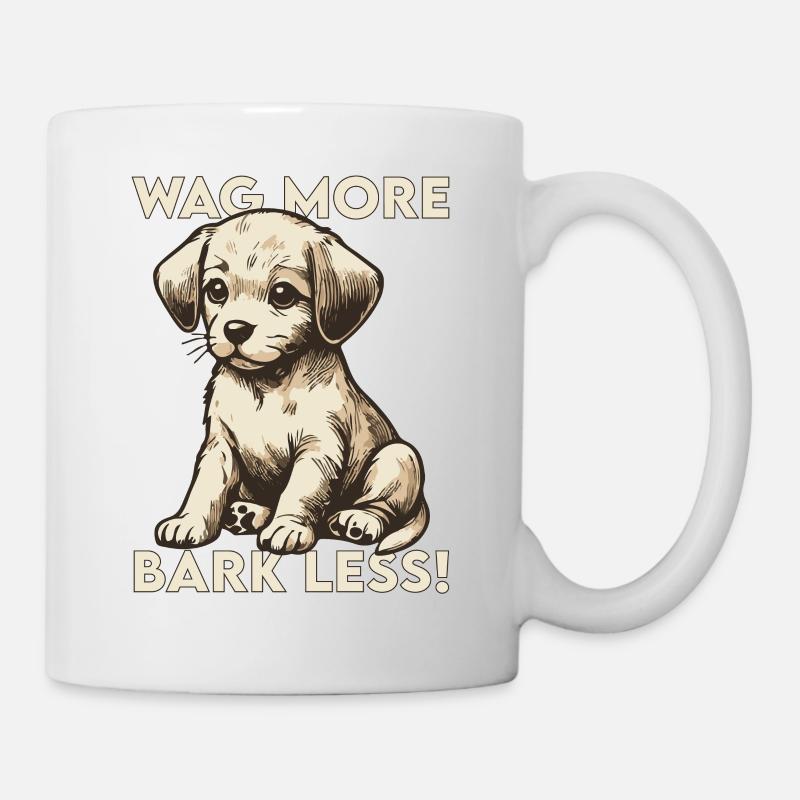 Wag more, bark less! - Mug - white